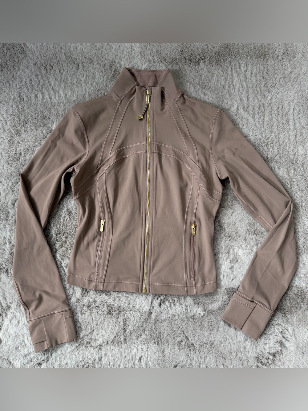 Lululemon Define Cropped Jacket - Taupetastic/Gold